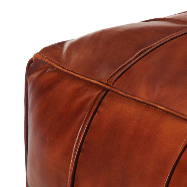 vidaXL Πουφ Ταμπά 60 x 60 x 30 εκ. από Γνήσιο Δέρμα Κατσίκας