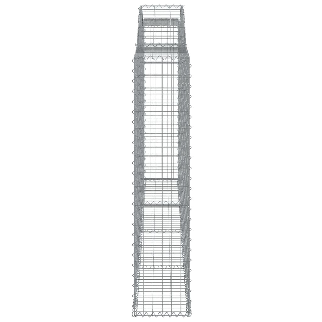 vidaXL Συρματοκιβώτια Τοξωτά 8 τεμ. 300x30x140/160 εκ. Γαλβαν. Ατσάλι