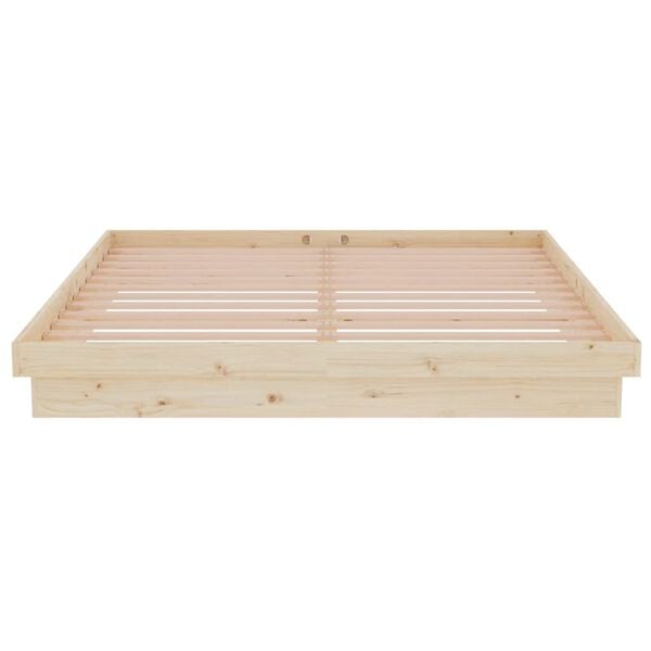 vidaXL Σκελετός Κρεβατιού Χωρίς Στρώμα 160x200 εκ Μασίφ Ξύλο