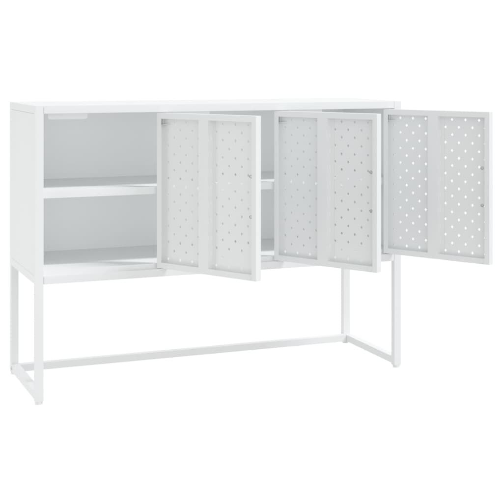 vidaXL Μπουφές Λευκός 105 x 35 x 75 εκ. από Ατσάλι