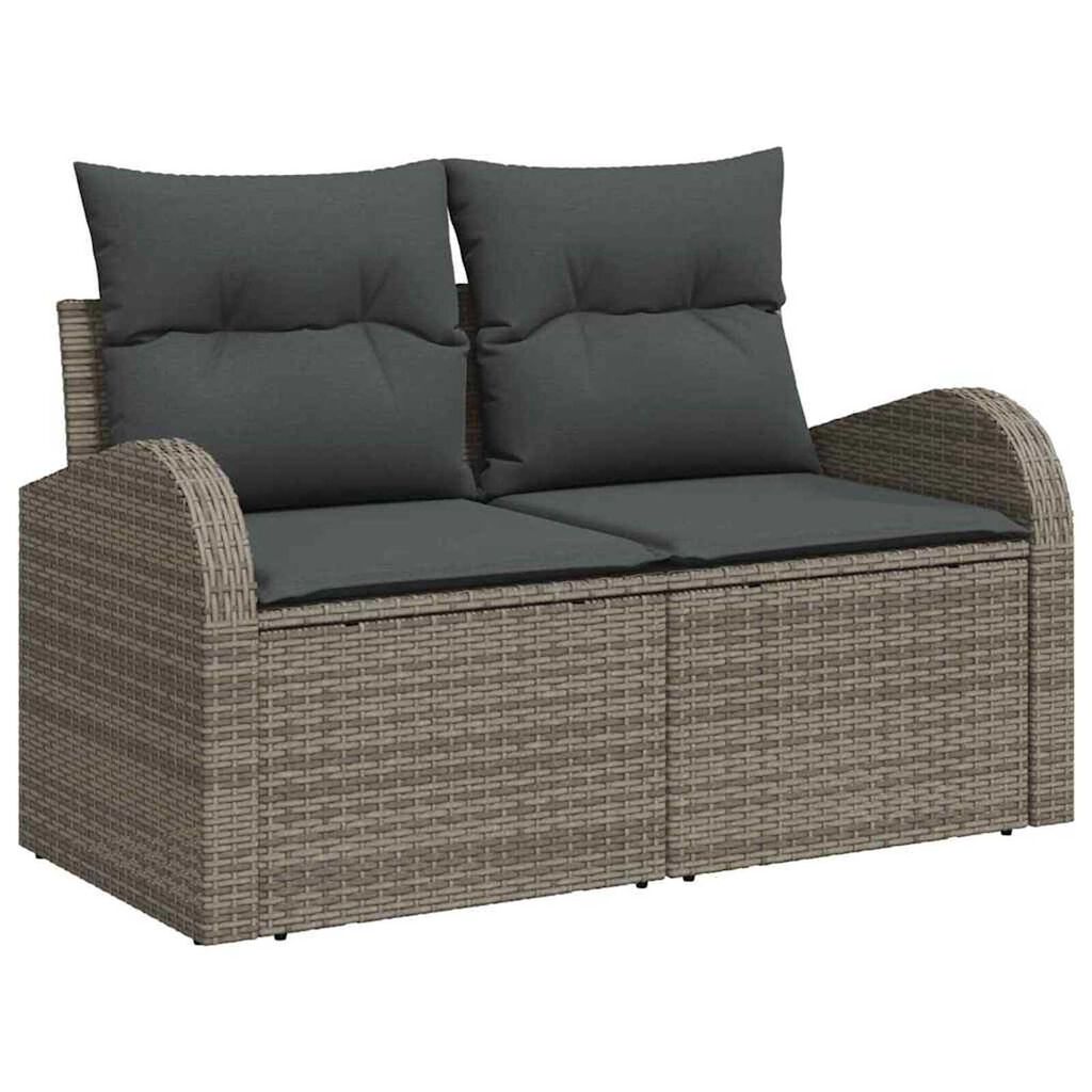 vidaXL Σετ Καναπέ Κήπου 8 pcs Γκρι συνθετικό ρατάν