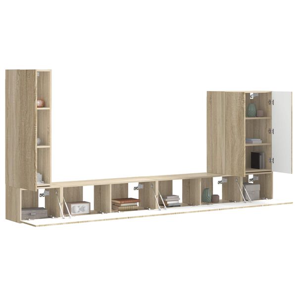 vidaXL &Sigma;&epsilon;&tau; &tau;&omicron;ί&chi;&omicron;&upsilon; &gamma;&iota;&alpha; &tau;&eta;&lambda;&epsilon;ό&rho;&alpha;&sigma;&eta; &Epsilon;&pi;&iota;&tau;&omicron;ί&chi;&iota;&omicron; 6 pcs &Delta;&rho;ύ&sigmaf; Sonoma