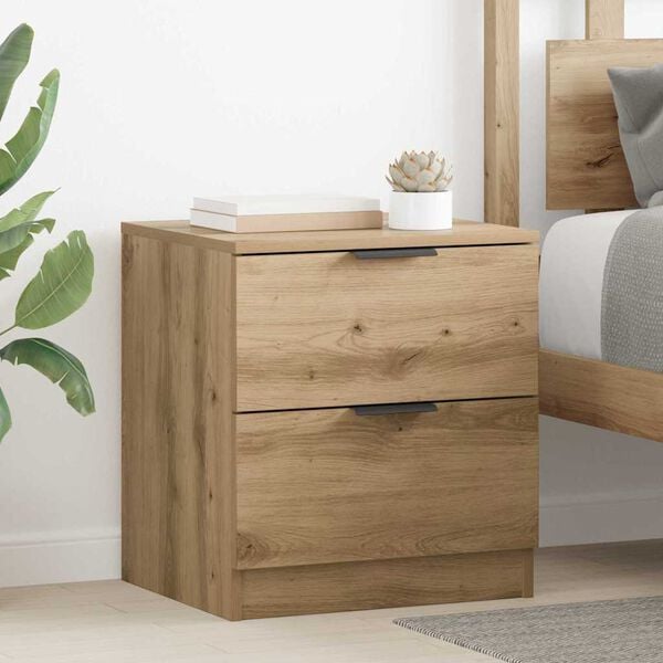 vidaXL &Kappa;&omicron;&mu;&omicron;&delta;ί&nu;&omicron; 2 pcs Artisan Oak 45 x 39 x 50 &epsilon;&kappa;. &Epsilon;&pi;&epsilon;&xi;&epsilon;&rho;&gamma;&alpha;&sigma;&mu;έ&nu;&omicron; &xi;ύ&lambda;&omicron;