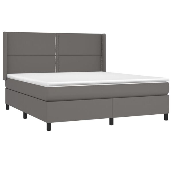 vidaXL &Kappa;&rho;&epsilon;&beta;ά&tau;&iota; Boxspring &mu;&epsilon; &Sigma;&tau;&rho;ώ&mu;&alpha; & LED &Gamma;&kappa;&rho;&iota; 180x200 &epsilon;&kappa;. &Sigma;&upsilon;&nu;&theta;. &Delta;έ&rho;&mu;&alpha;