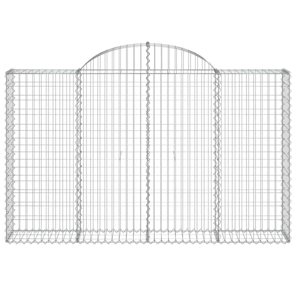 vidaXL Συρματοκιβώτια Τοξωτά 50 τεμ. 200x30x120/140 εκ. Γαλβαν. Ατσάλι