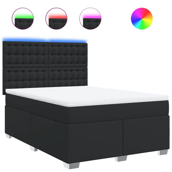 vidaXL &Kappa;&rho;&epsilon;&beta;ά&tau;&iota; Boxspring &mu;&epsilon; &Sigma;&tau;&rho;ώ&mu;&alpha; &Mu;&alpha;ύ&rho;&omicron; 160x200&epsilon;&kappa;.&alpha;&pi;ό &Sigma;&upsilon;&nu;&theta;&epsilon;&tau;&iota;&kappa;ό &Delta;έ&rho;&mu;&alpha;