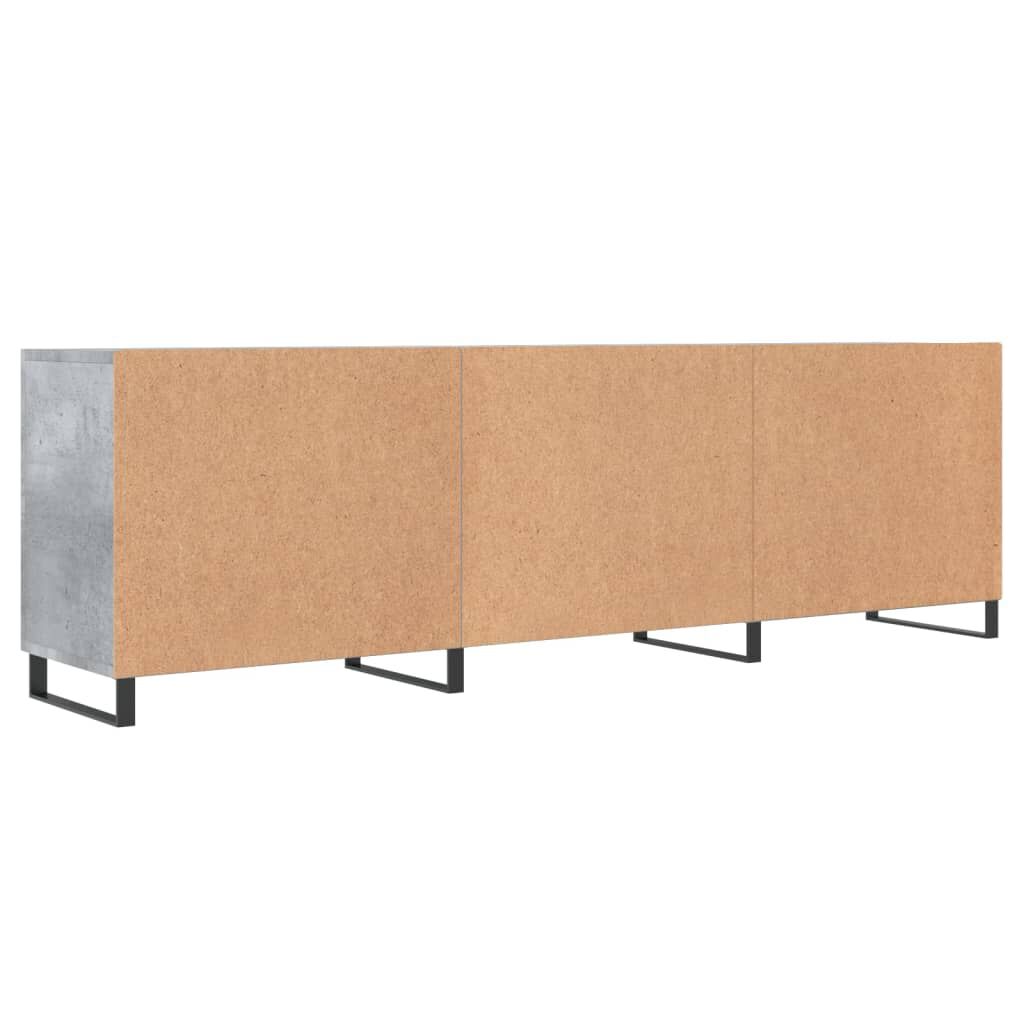 vidaXL Έπιπλο Τηλεόρασης Γκρι Σκυροδέματος 150x30x50 εκ. Επεξ. Ξύλο