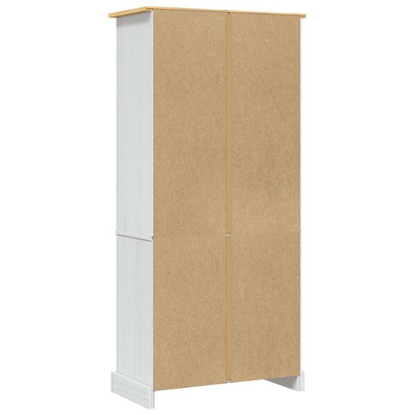 vidaXL Έπιπλο Τηλ. Μεξικ. Στιλ Corona Λευκό 80x40x170 εκ. Ξύλο Πεύκου