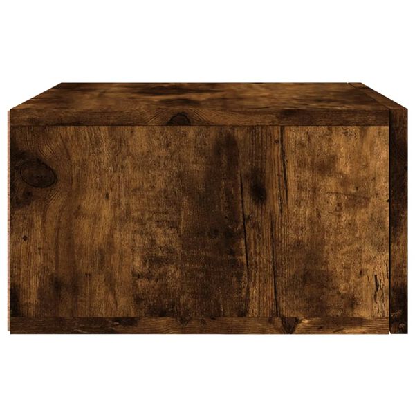 vidaXL Κομοδίνο Επιτοίχιο Καπνιστή Δρυς 35 x 35 x 20 εκ.