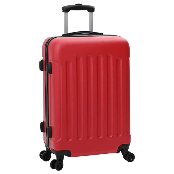 vidaXL Σετ Βαλίτσας με κλειδαριά 3 pcs Κόκκινο 50 x 31 x 78 εκ