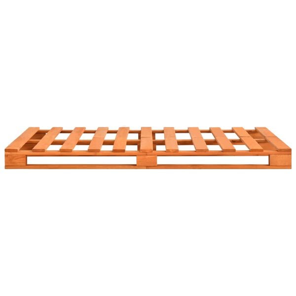 vidaXL Πλαίσιο Κρεβατιού Καφέ 180 x 200 εκ. Παλέτες Μασίφ Ξύλο Πεύκου