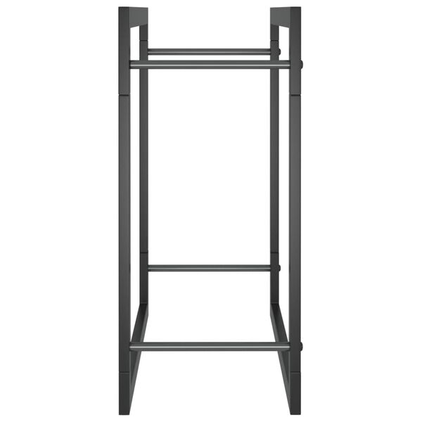 vidaXL Ραφιέρα Καυσόξυλων Ματ Μαύρο 50x28x56 εκ. Ατσάλι