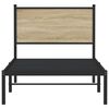 vidaXL Σκελετός Κρεβ. Χωρίς Στρώμα Sonoma Δρυς 90x200 εκ. Μεταλλικό