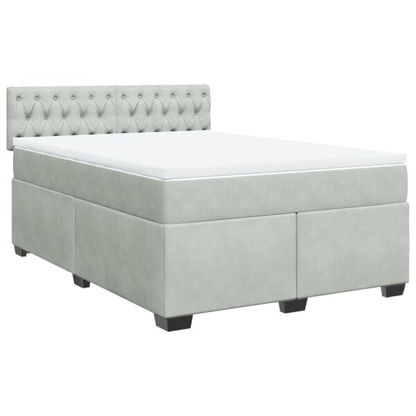 vidaXL &Kappa;&rho;&epsilon;&beta;ά&tau;&iota; Boxspring &mu;&epsilon; &Sigma;&tau;&rho;ώ&mu;&alpha; &Alpha;&nu;&omicron;&iota;&chi;&tau;ό &Gamma;&kappa;&rho;&iota; 140x200 &epsilon;&kappa;. &Beta;&epsilon;&lambda;&omicron;ύ&delta;&iota;&nu;&omicron;