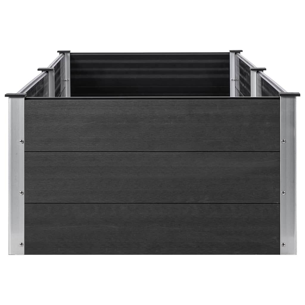 vidaXL Ζαρντινιέρα Υπερυψωμένη Γκρι 200 x 100 x 54 εκ. από WPC