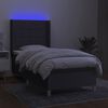 vidaXL &Kappa;&rho;&epsilon;&beta;ά&tau;&iota; Boxspring &mu;&epsilon; &Sigma;&tau;&rho;ώ&mu;&alpha; & LED &Sigma;&kappa;.&Gamma;&kappa;&rho;&iota; 90x200 &epsilon;&kappa;. &Upsilon;&phi;&alpha;&sigma;&mu;ά&tau;&iota;&nu;&omicron;