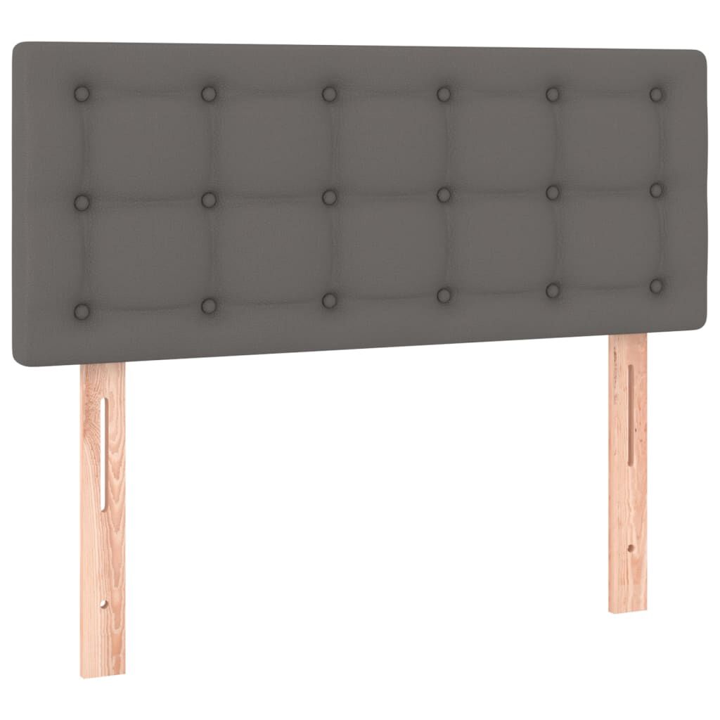 vidaXL Κεφαλάρι Κρεβατιού Γκρι 90x5x78/88 εκ. από Συνθετικό Δέρμα