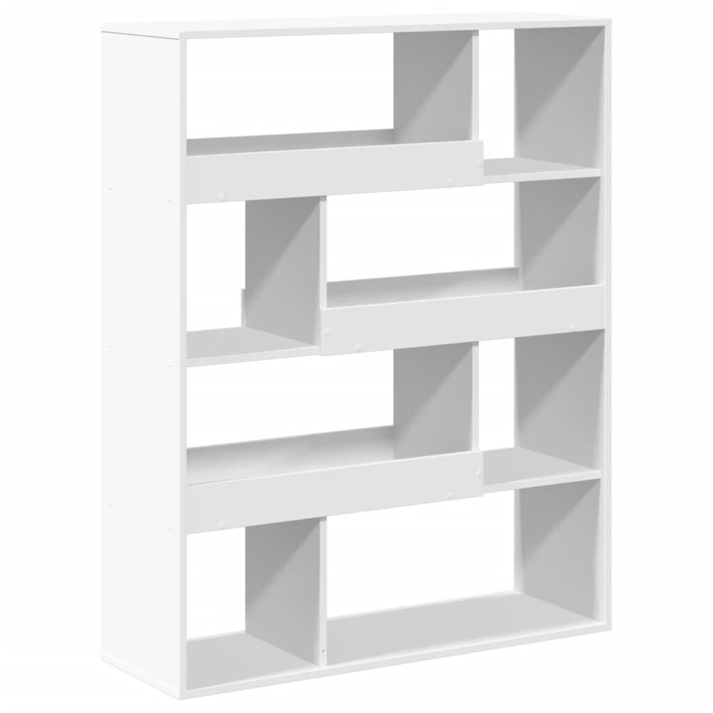 vidaXL Βιβλιοθήκη Λευκή 100x33x125,5 εκ. από Επεξεργασμένο Ξύλο