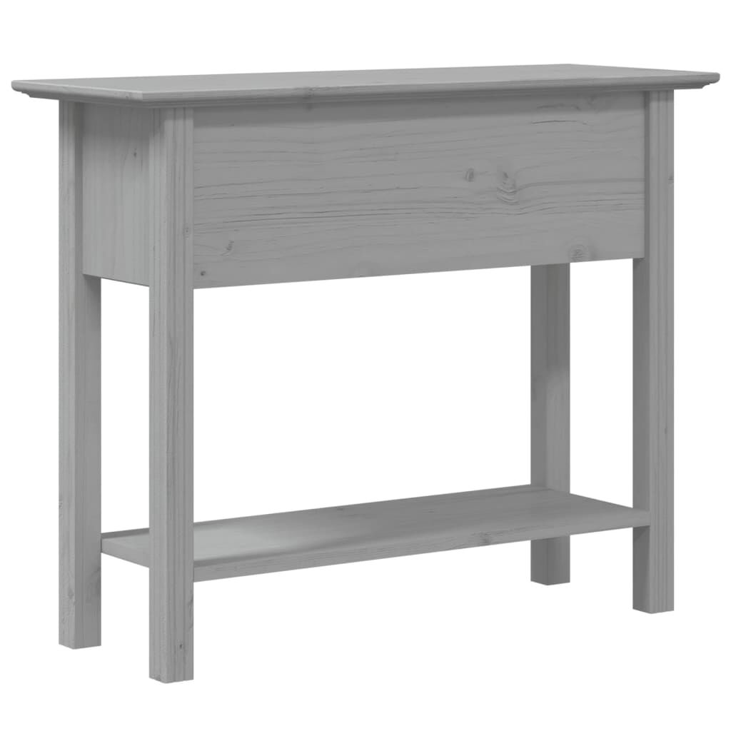 vidaXL Τραπέζι Κονσόλα BODO Γκρι 91x35x74 εκ. Μασίφ Ξύλο Πεύκου