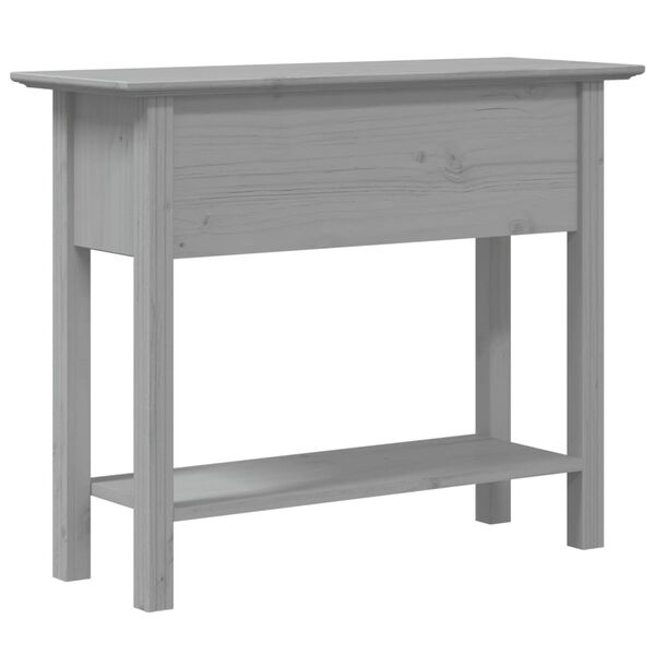 vidaXL Τραπέζι Κονσόλα BODO Γκρι 91x35x74 εκ. Μασίφ Ξύλο Πεύκου