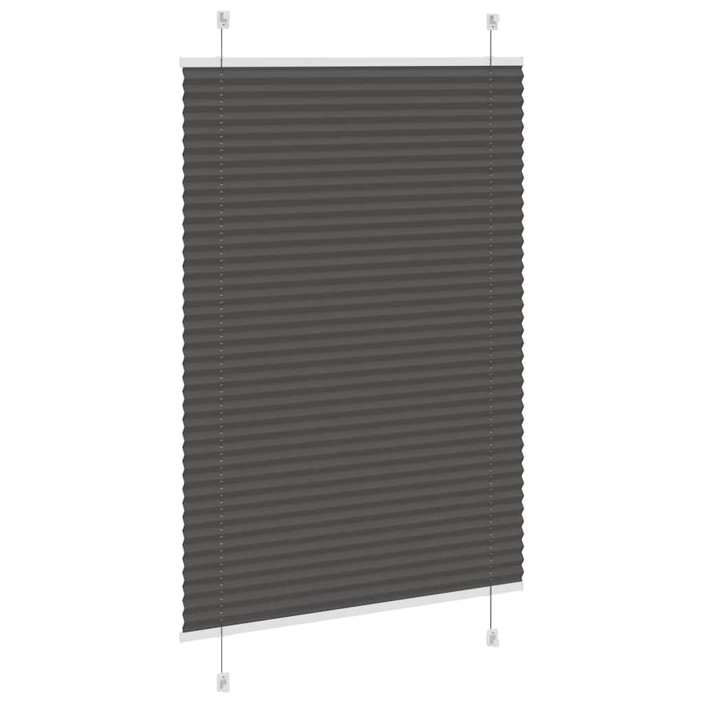 vidaXL Πλισέ περσίδα Μαύρο 100x100 cm Πλάτος υφάσματος 99,4 cm