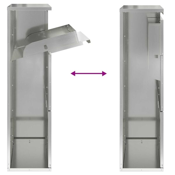 vidaXL Γραμματοκιβώτιο Πακέτων 44x22x82 εκ. Γαλβανισμένος Χάλυβας