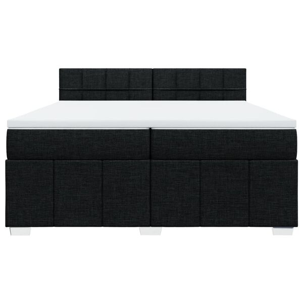 vidaXL &Kappa;&rho;&epsilon;&beta;ά&tau;&iota; Boxspring &mu;&epsilon; &Sigma;&tau;&rho;ώ&mu;&alpha; &Mu;&alpha;ύ&rho;&omicron; 200x200 &epsilon;&kappa;. &Upsilon;&phi;&alpha;&sigma;&mu;ά&tau;&iota;&nu;&omicron;