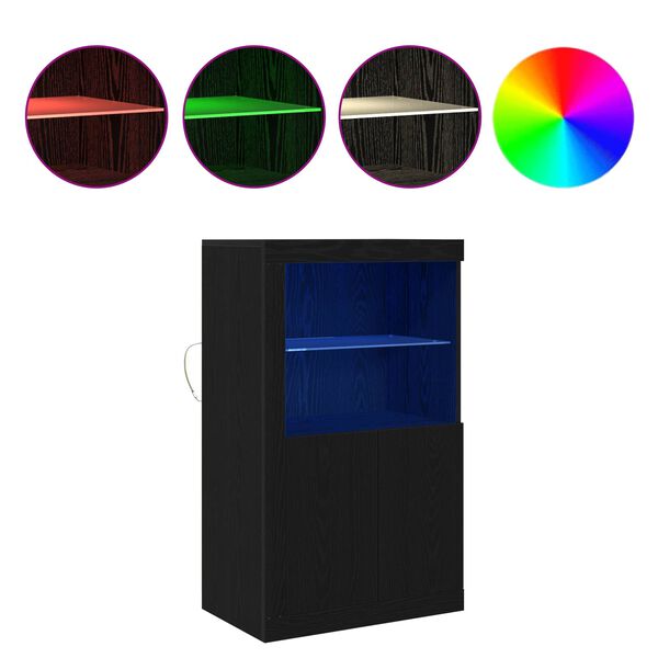 vidaXL &Pi;&lambda;&epsilon;&upsilon;&rho;&iota;&kappa;ό &Tau;&rho;&alpha;&pi;έ&zeta;&iota; LED &Mu;&alpha;ύ&rho;&eta; &Omicron;&xi;&upsilon;ά 60,5 x 37 x 100 &epsilon;&kappa;