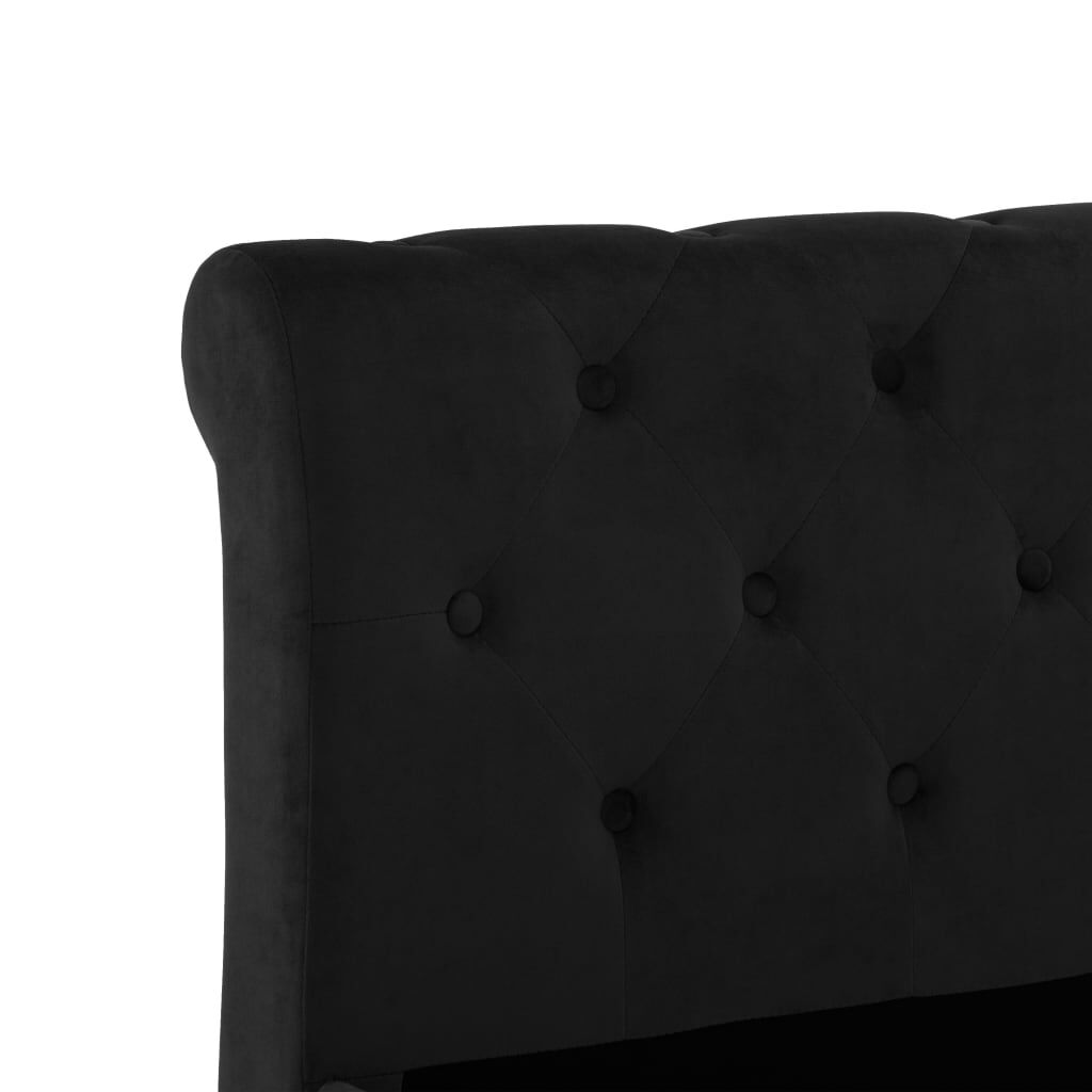 vidaXL Πλαίσιο Κρεβατιού Μαύρο 160 x 200 εκ. Βελούδινο
