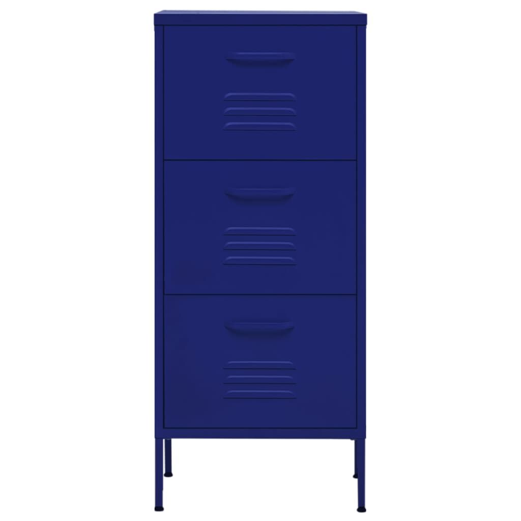 vidaXL Ντουλάπι Αποθήκευσης Ναυτικό Μπλε 42,5x35x101,5 εκ. από Ατσάλι