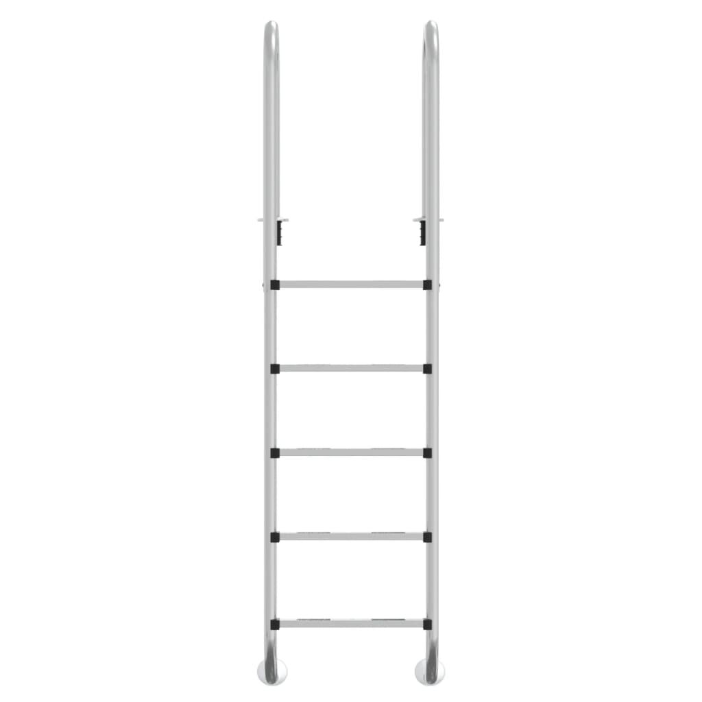 vidaXL Σκάλα Πισίνας 54 x 38 x 211 εκ. από Ανοξείδωτο Ατσάλι 304