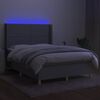 vidaXL &Kappa;&rho;&epsilon;&beta;ά&tau;&iota; Boxspring &mu;&epsilon; &Sigma;&tau;&rho;ώ&mu;&alpha; & LED &Alpha;&nu;.&Gamma;&kappa;&rho;&iota; 140x190&epsilon;&kappa;. &Upsilon;&phi;&alpha;&sigma;&mu;ά&tau;&iota;&nu;&omicron;