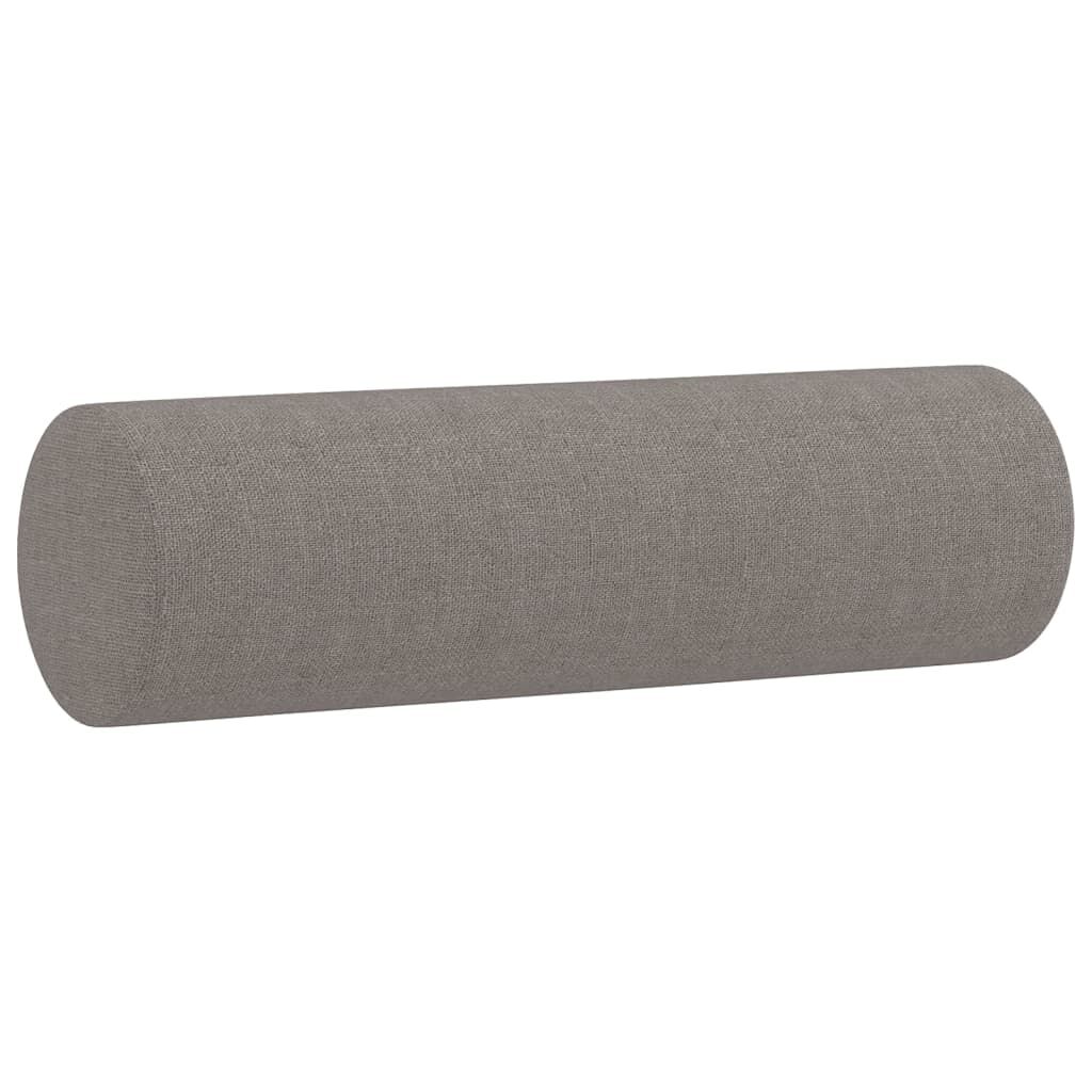 vidaXL Μαξιλάρια Διακοσμητικά 2 τεμ. Taupe Ø15 x 50 εκ. Υφασμάτινα