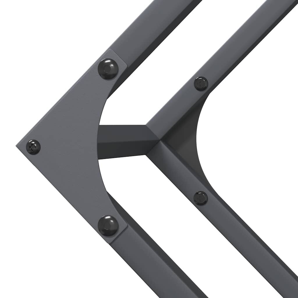 vidaXL Ράφι για καυσόξυλα Ανθρακί 100x25x100 cm Ατσάλι ψυχρής έλασης