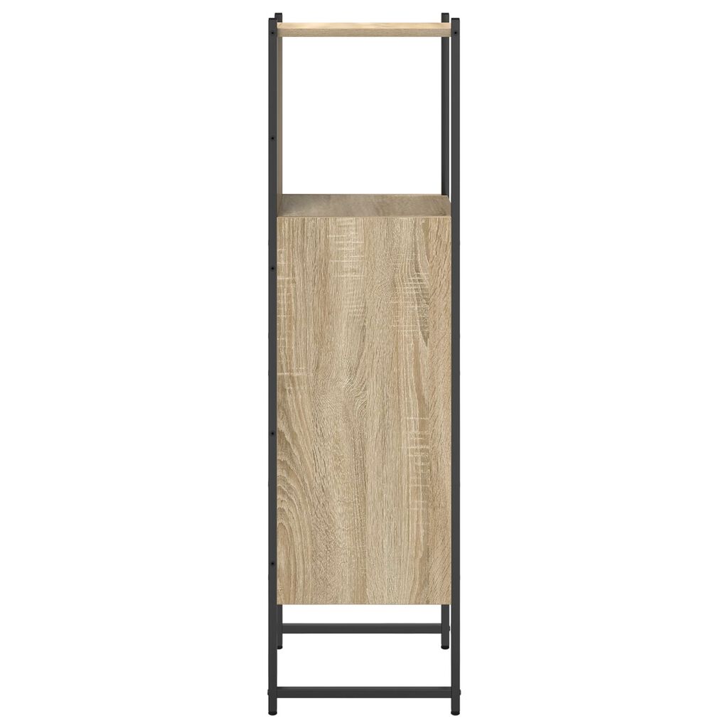 vidaXL Ντουλάπι Μπάνιου Μπεζ 33 x 33 x 120.5 εκ. Επεξεργασμένο ξύλο