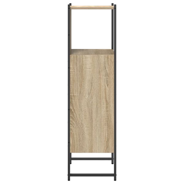 vidaXL Ντουλάπι Μπάνιου Μπεζ 33 x 33 x 120.5 εκ. Επεξεργασμένο ξύλο