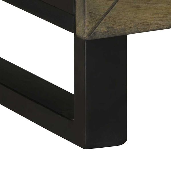 vidaXL Έπιπλο Τηλεόρασης Μαύρο 70 x 33 x 46 εκ. από Μασίφ Ξύλο Μάνγκο