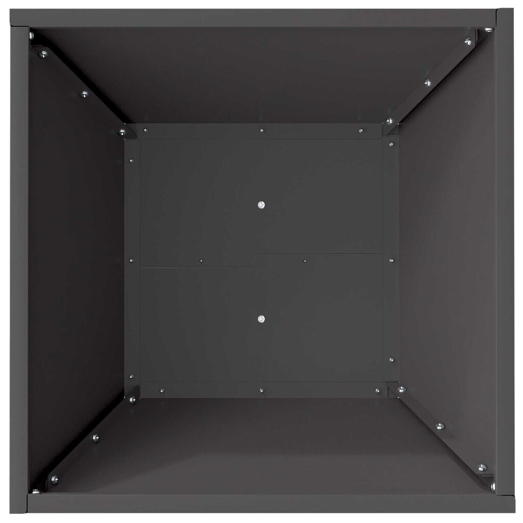 vidaXL Γλάστρα Κήπου Μαύρο 40 x 40 x 15 cm Ατσάλι