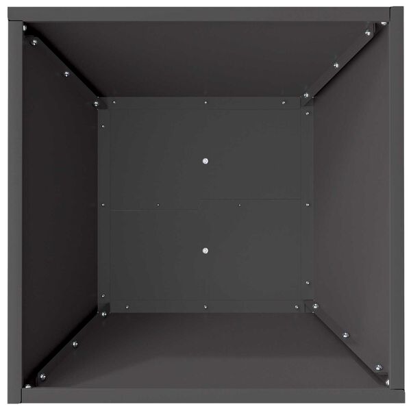 vidaXL Γλάστρα Κήπου Μαύρο 40 x 40 x 15 cm Ατσάλι