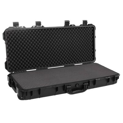 vidaXL Θήκη Πτήσης με Ρόδες Μαύρη 96 x 42 x 167 εκ. από Πολυπροπυλένιο