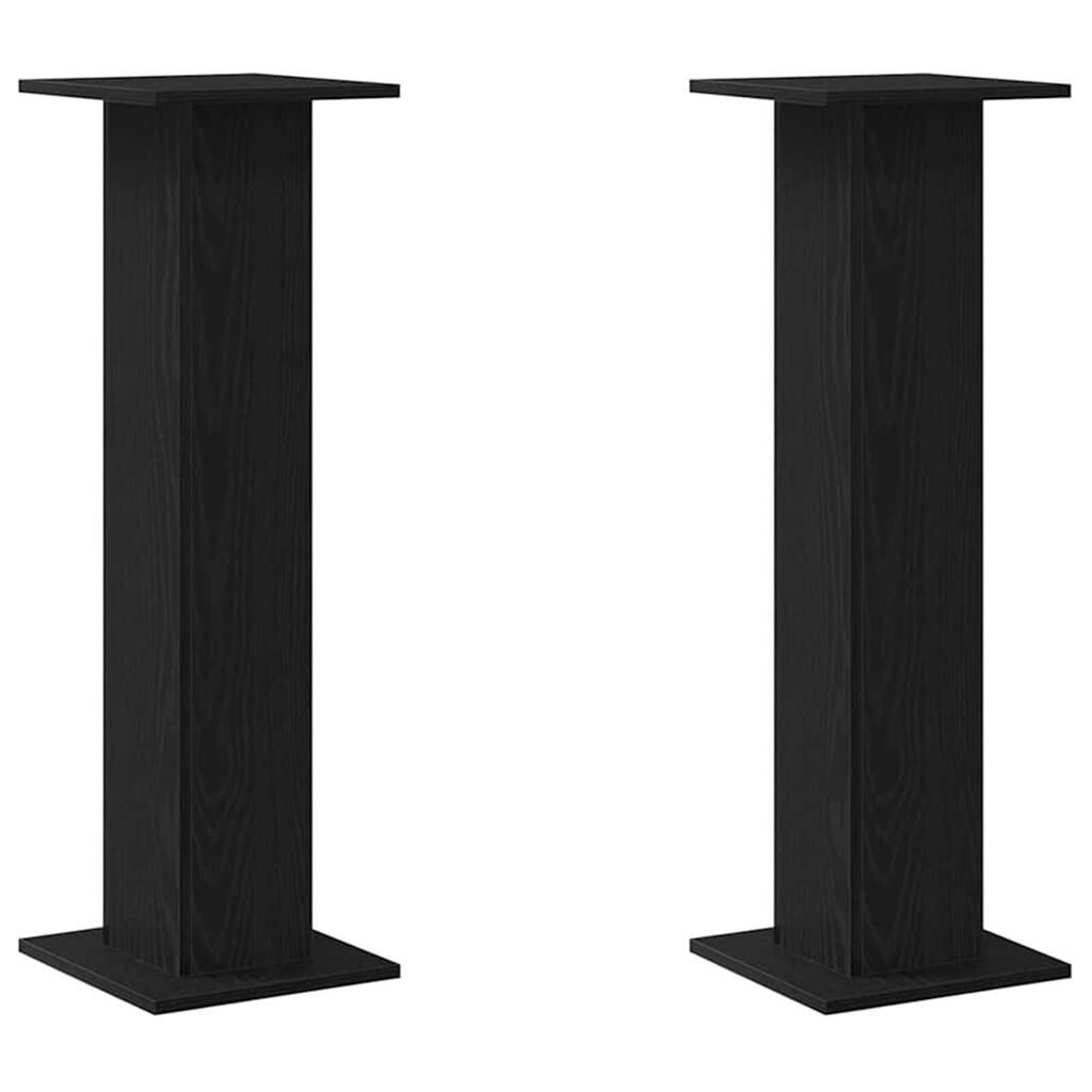 vidaXL Βάσεις Ηχείων 2 pcs Μαύρη δρυς 30 x 30 x 95 cm