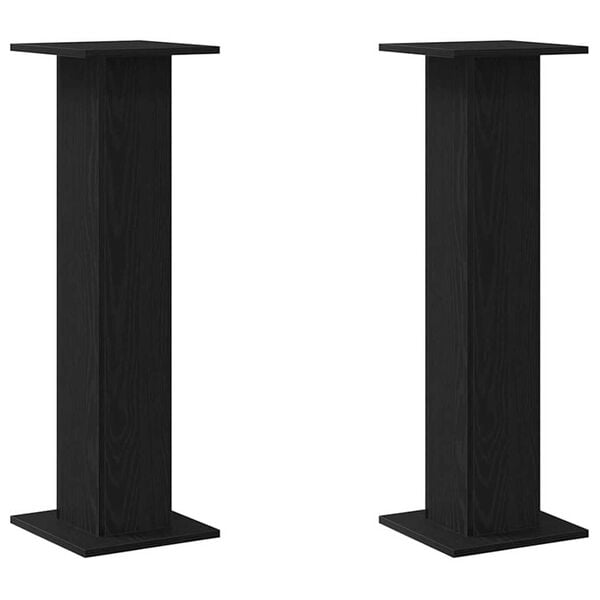 vidaXL Βάσεις Ηχείων 2 pcs Μαύρη δρυς 30 x 30 x 95 cm
