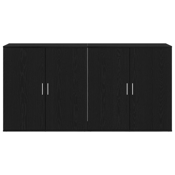 vidaXL Παραδοσιακά Πλευρικά Έπιπλα 2 pcs Μαύρη δρυς 79 x 38 x 80 εκ.