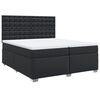 vidaXL Κρεβάτι Boxspring με Στρώμα Μαύρο 200x200 εκ. Συνθετικό Δέρμα