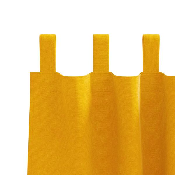 vidaXL Κουρτίνες 2 pcs κίτρινο μουσταρδί 140 x 140 cm Βελούδο