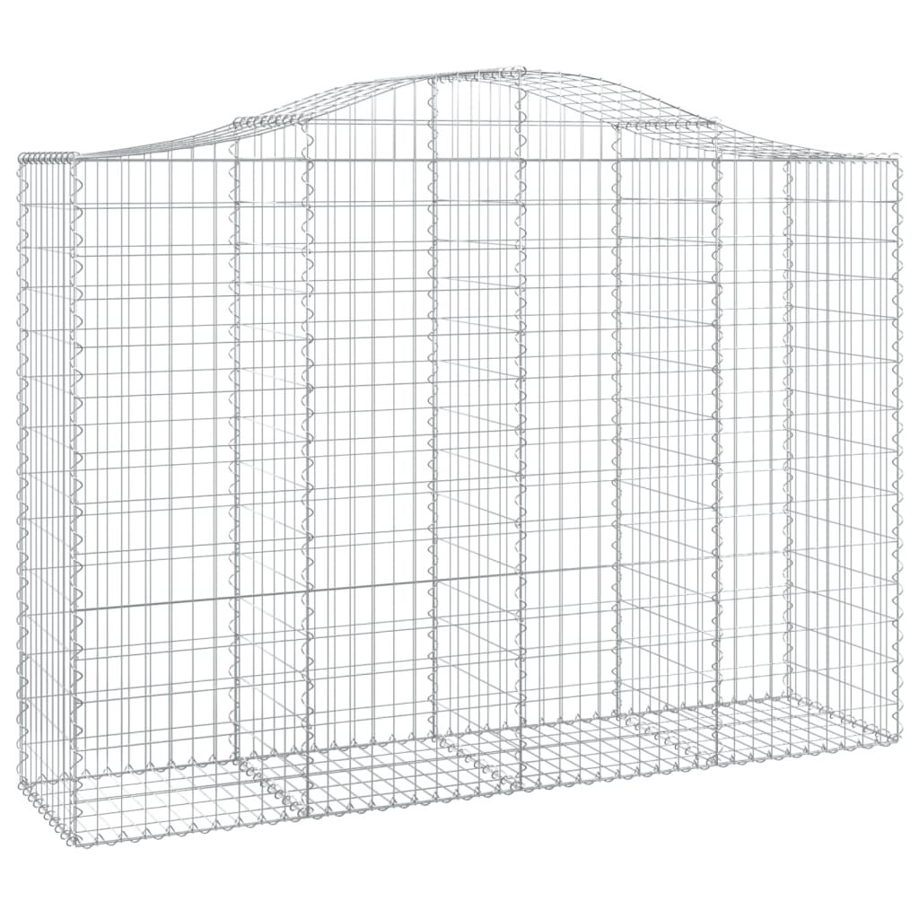 vidaXL Συρματοκιβώτια Τοξωτά 14 τεμ. 200x50x140/160 εκ. Γαλβαν. Ατσάλι