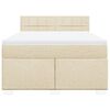 vidaXL &Kappa;&rho;&epsilon;&beta;ά&tau;&iota; Boxspring &mu;&epsilon; &Sigma;&tau;&rho;ώ&mu;&alpha; &Kappa;&rho;&epsilon;&mu; 160x200 &epsilon;&kappa;. &Upsilon;&phi;&alpha;&sigma;&mu;ά&tau;&iota;&nu;&omicron;