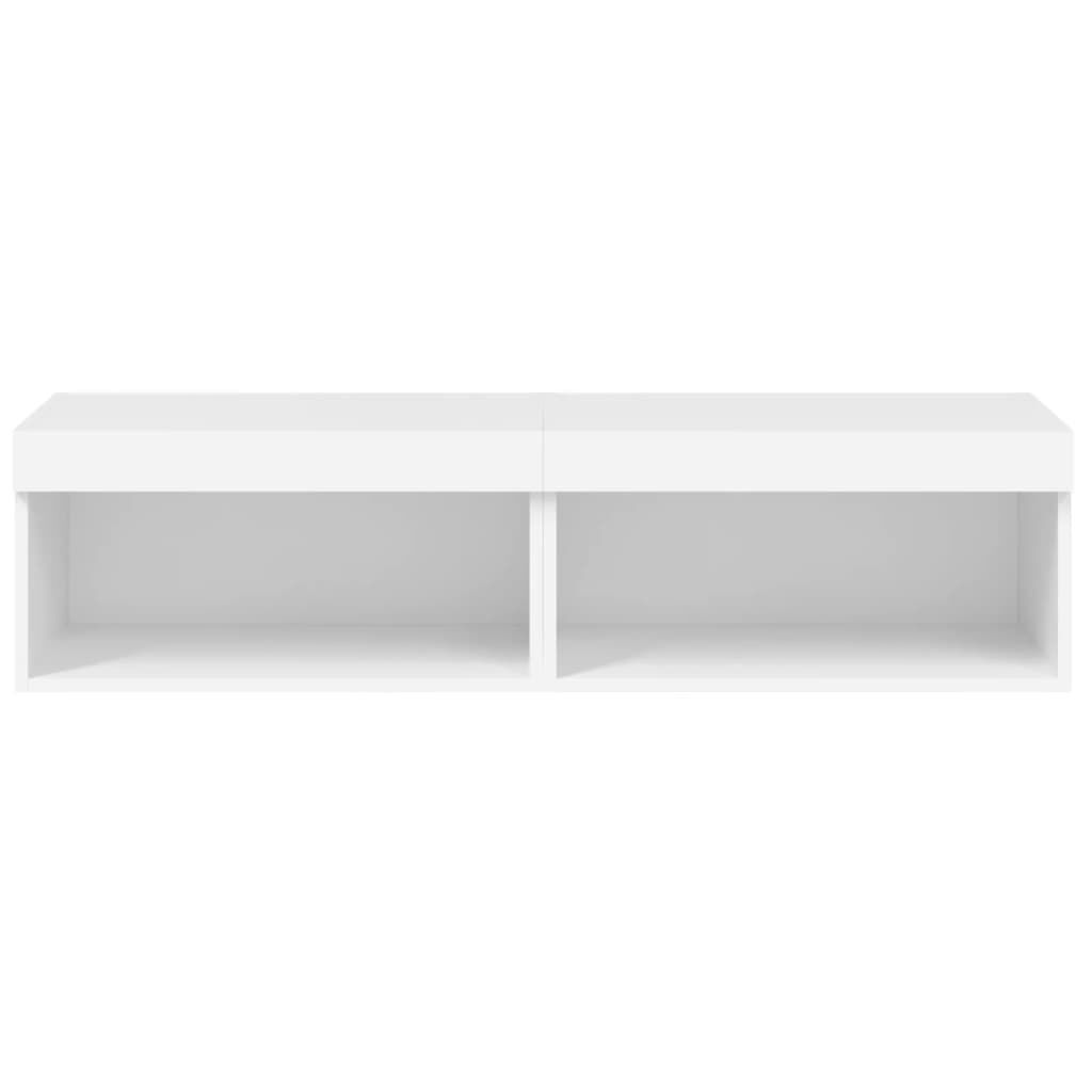 vidaXL Έπιπλα Τηλεόρασης με LED 2 τεμ. Λευκά 60 x 30 x 30 εκ.