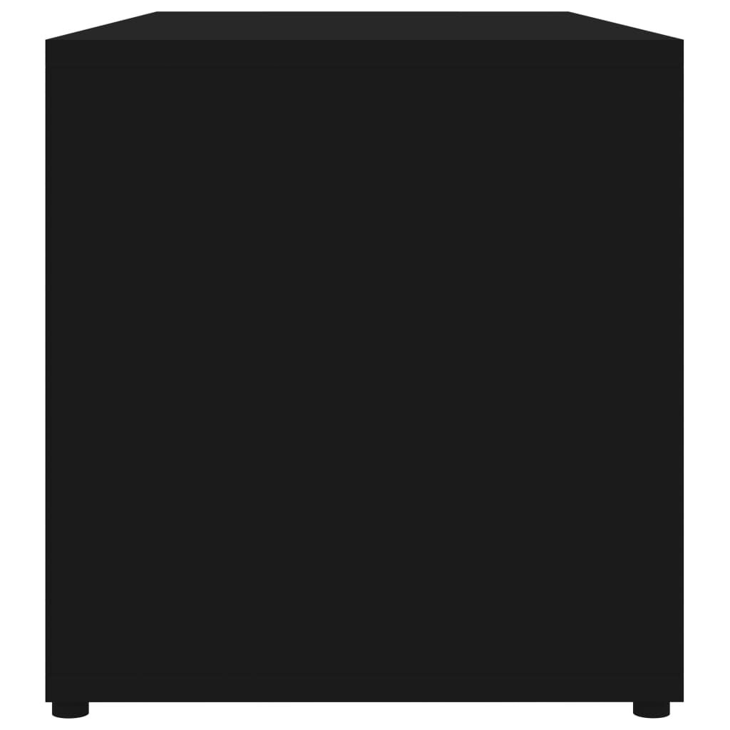 vidaXL Έπιπλο Τηλεόρασης Μαύρο 80 x 34 x 36 εκ. από Επεξ. Ξύλο