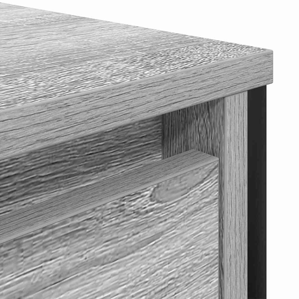 vidaXL ντουλάπι νιπτήρα με συρτάρια γκρι Sonoma 90x34,5x60 εκ.